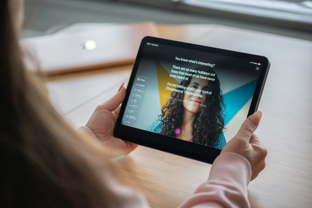 fake news on tablet screen